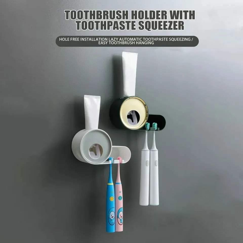 Classy Toothpaste Dispenser & Toothbrush Holder