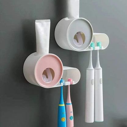 Classy Toothpaste Dispenser & Toothbrush Holder