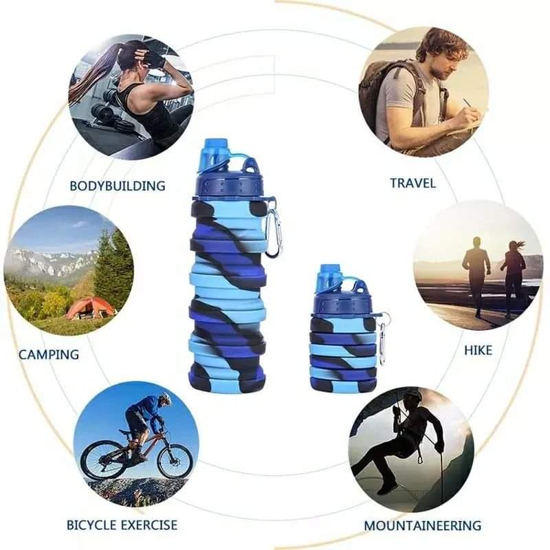 500 ml Collapsible Silicone Water Bottle
