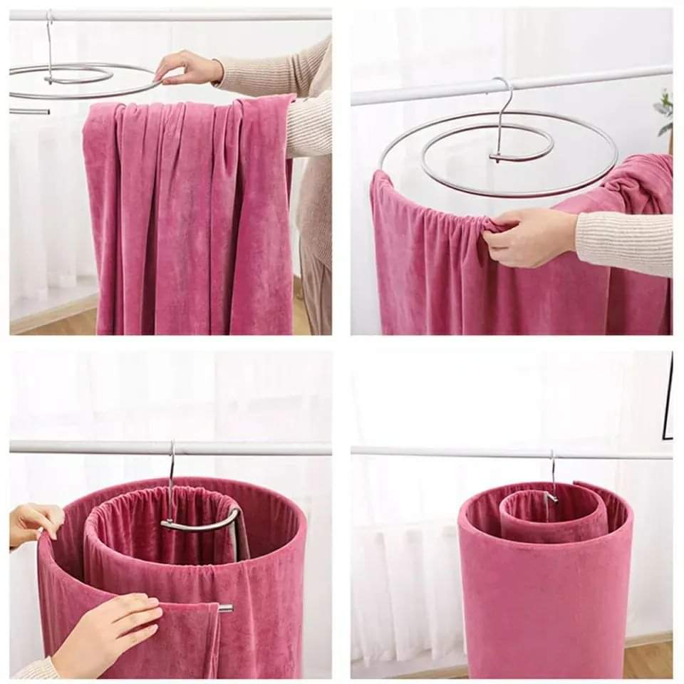 Round Spiral Bedsheet/Blanket Hanger