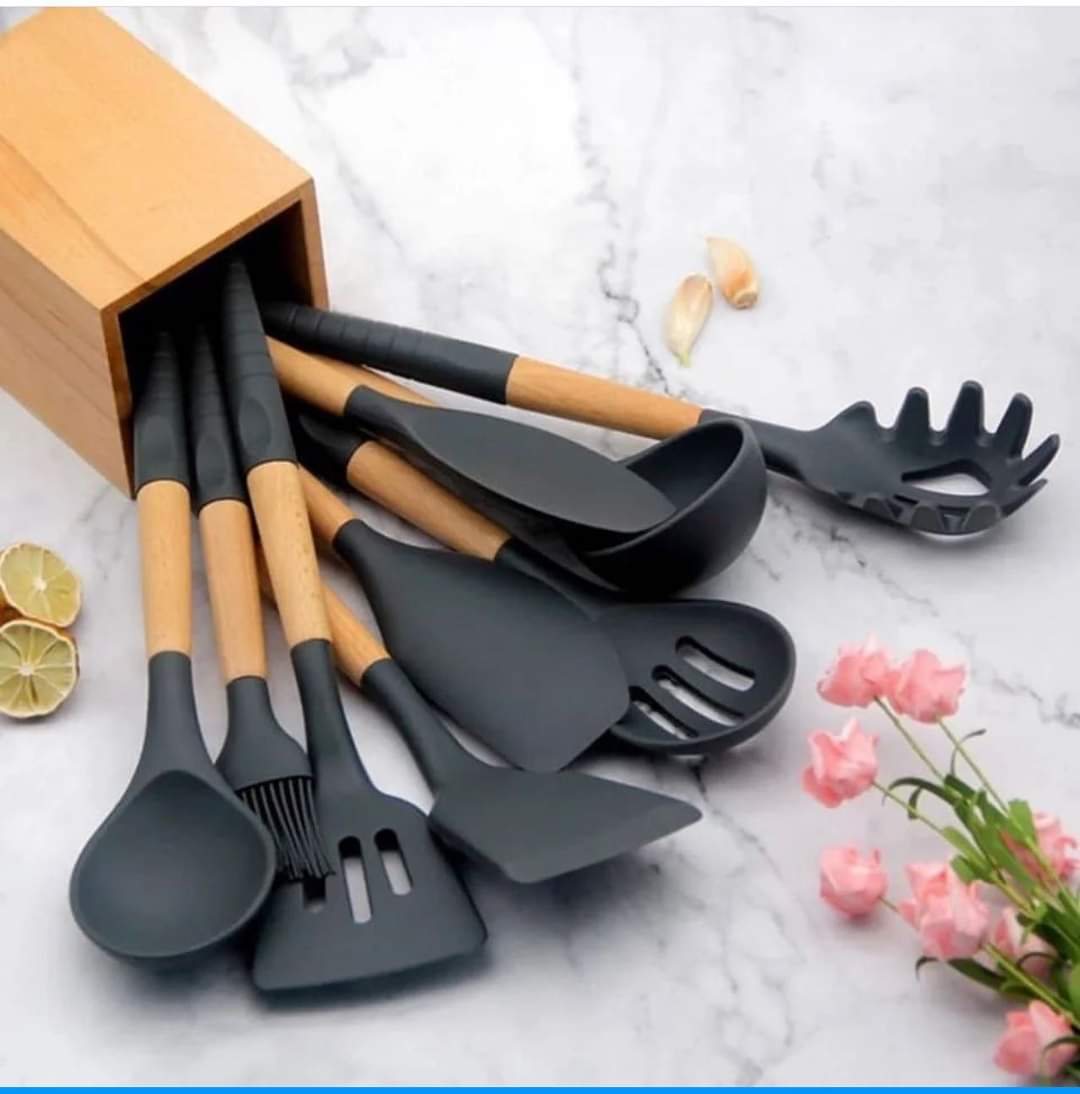 Silicone Spoon Set with a Holder