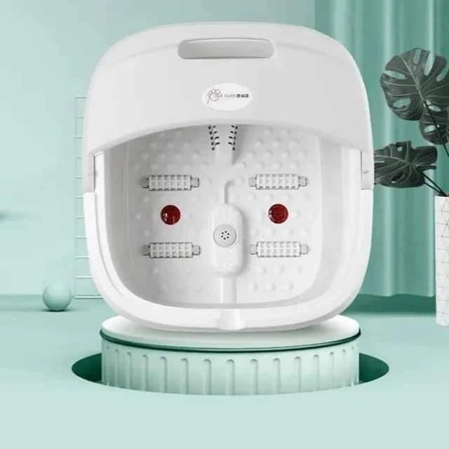 Collapsible Electric Foot Bath Massager with Rollers