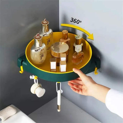360 Degree's Rotating Corner Bathroom Organizer