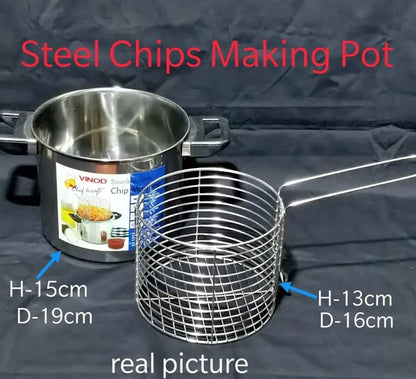 Stainless Steel Chips Machine/pot with Mesh