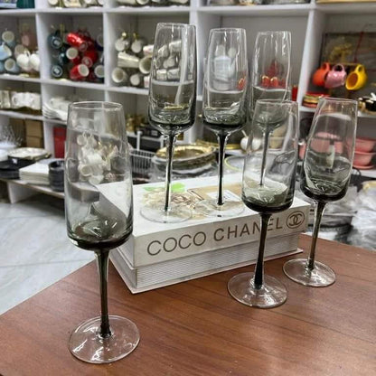 6pcs Assorted Wine/Champagne Glasses