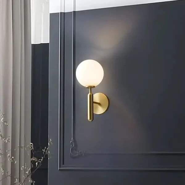 Gold Globe Indoor Wall Sconce