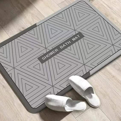 Geometry Absorbent Bathroom Mats