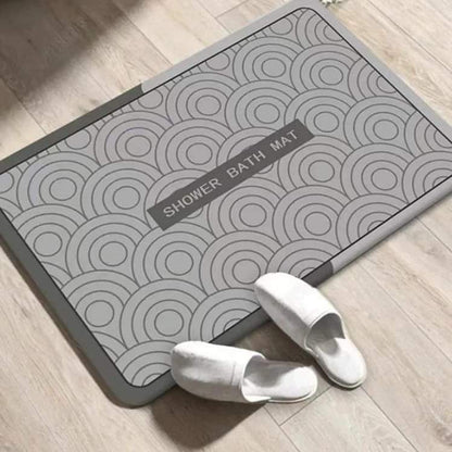 Geometry Absorbent Bathroom Mats