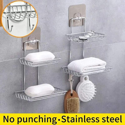 Stainless Steel Double Layered Soap Holder