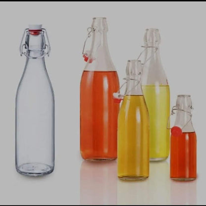 3pcs Glass Clip Beverage Bottle