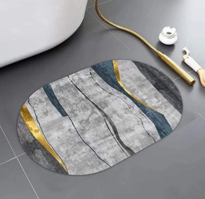 New Small Oval Bathroom Mat