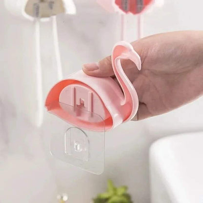 Cute Flamingo Toothbrush Holder
