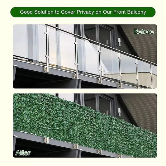 Artificial Leafy Privacy Fence