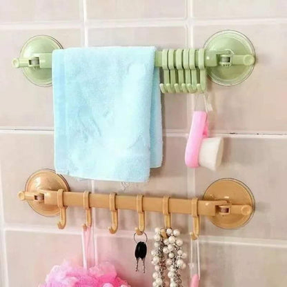 6 Hook Bathroom Suction Hook