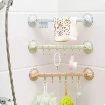 6 Hook Bathroom Suction Hook