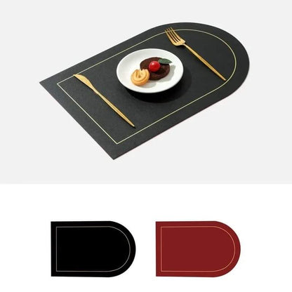 6pcs Nordic  Leather Anti-Slip Table Mats