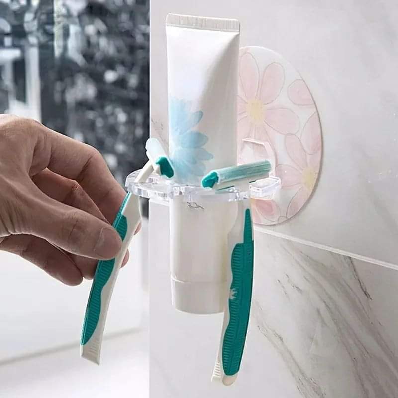 Toothbrush & toothpaste holder