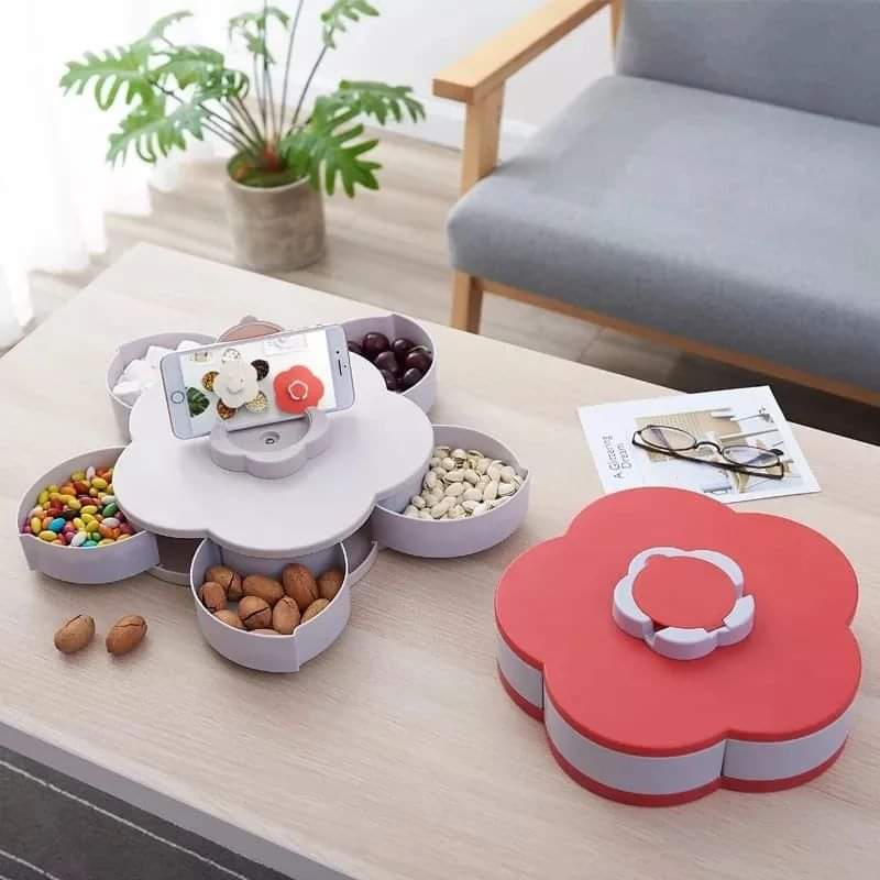 Plum-Shaped Rotating Fruit Bowl