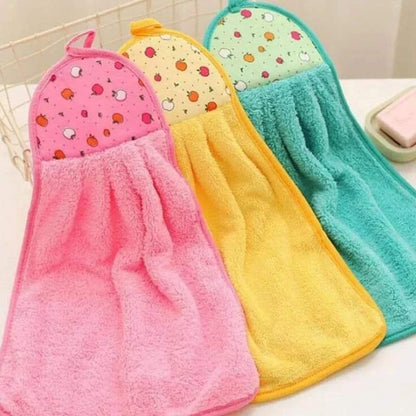 4pcs Coral Fleece Kitchen Towels