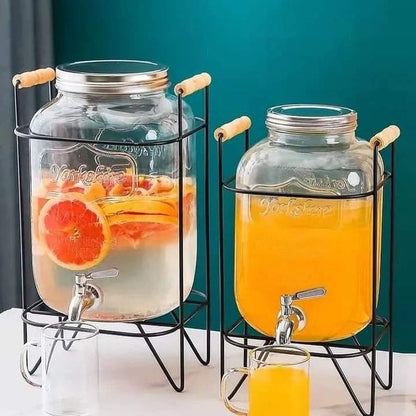 Beverage Dispenser with a metallic stand