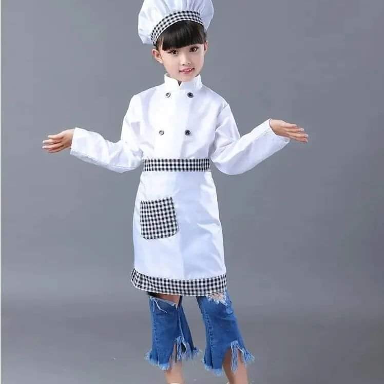 3pcs Children Professional Chef costume