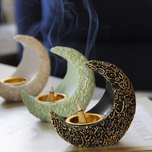 Moon crescent incense burner