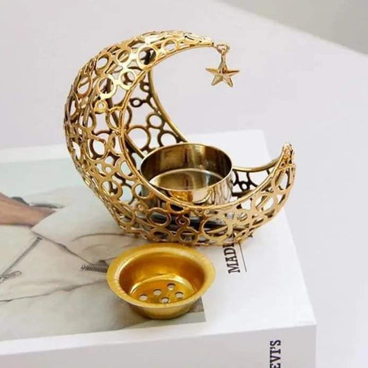 Moon Crescent incense burner with a Star