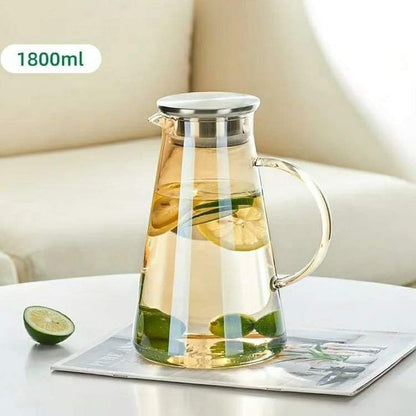 1800 Ml glass jug + 6pcs cups 250ml