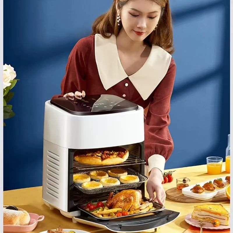 15Litres  Air Fryer in White/Jungle green/Black-