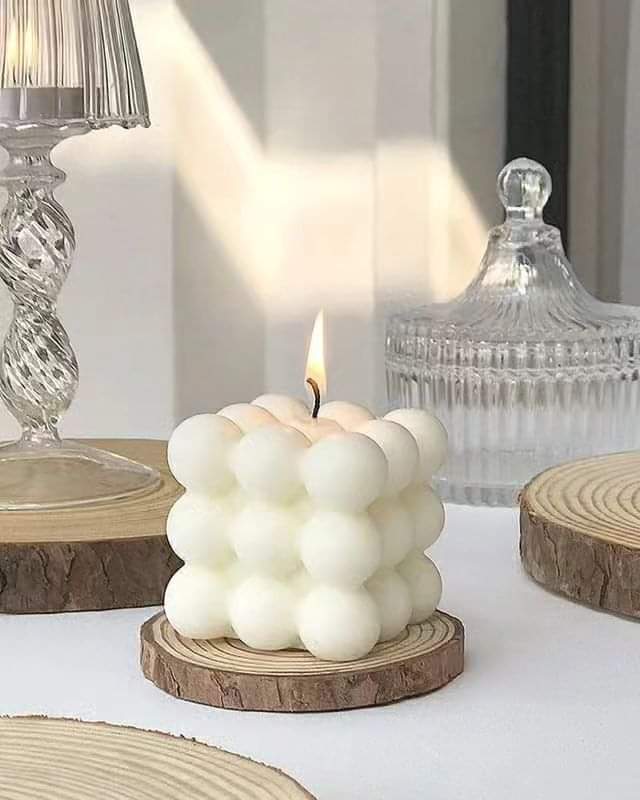 3D cube candles