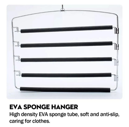 Multifunctional 5in 1 Hanger with antislip Eva sponge