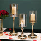 Luxury European golden candle holders