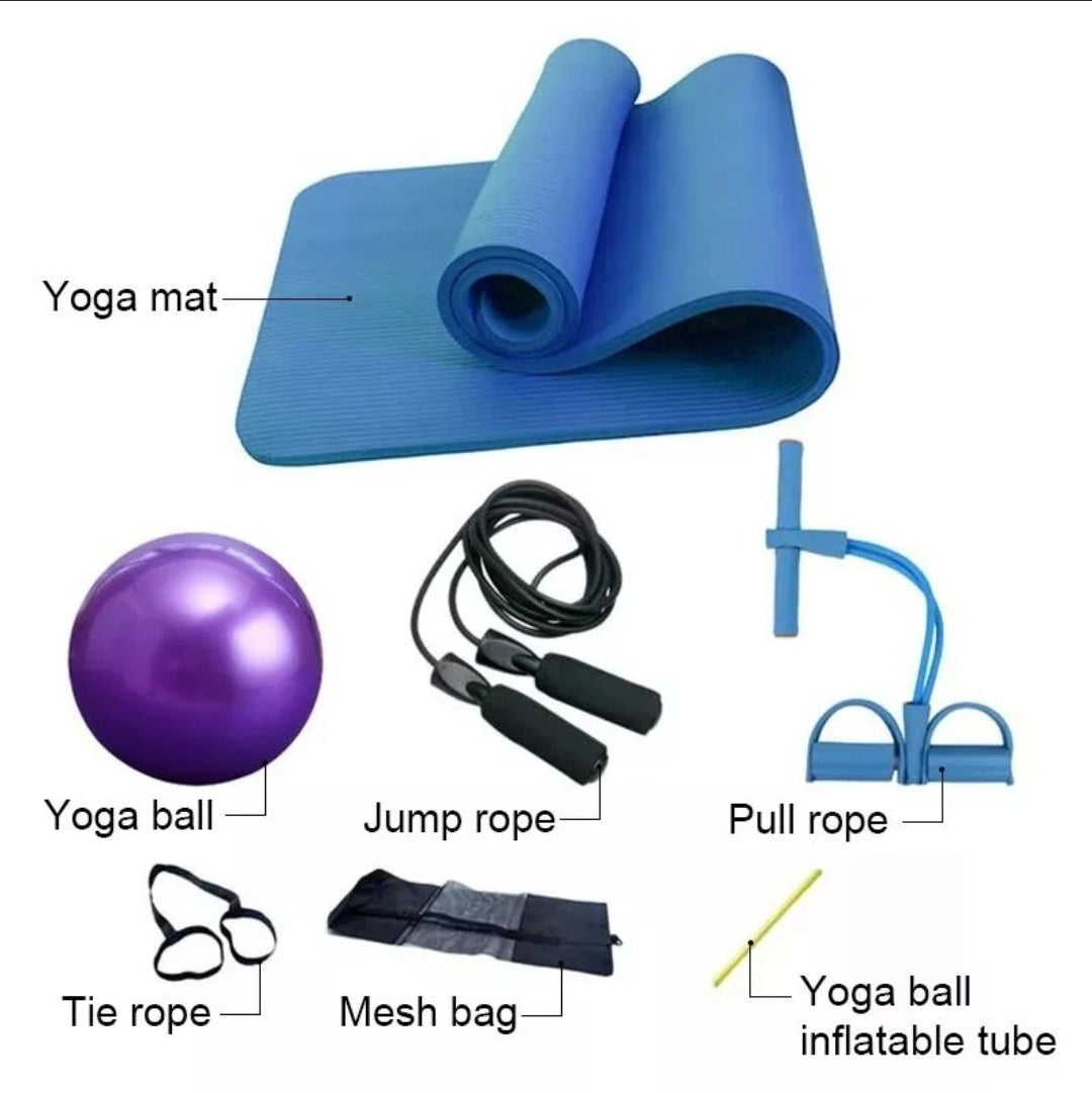 5 in 1 Anti-slip Yoga Mat Set