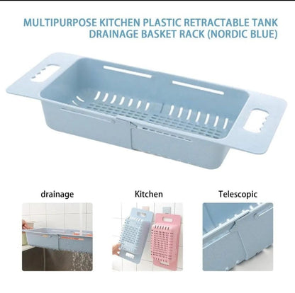 Adjustable sink wash & drain tray