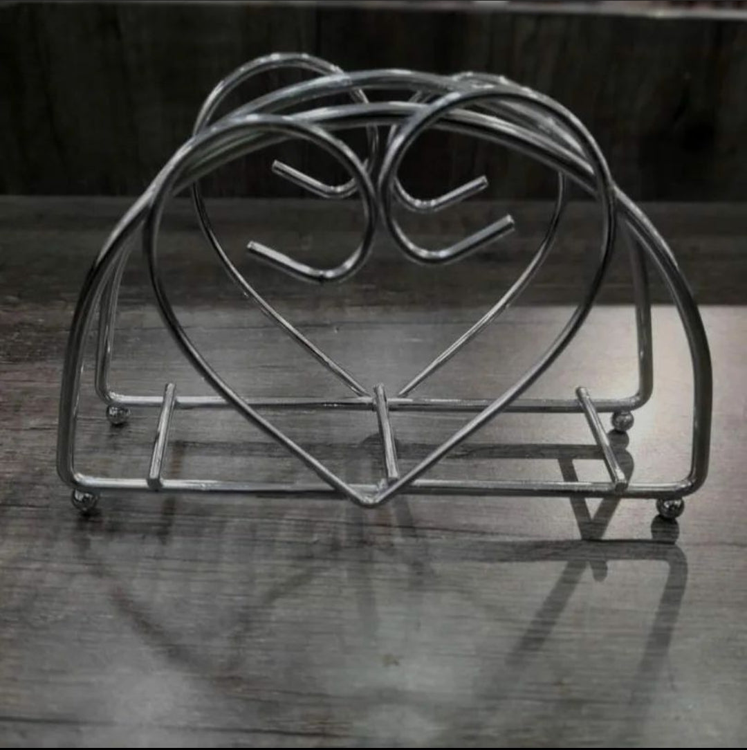 Heart shaped serviette holder