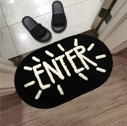 Soft oval bathroom/door mat