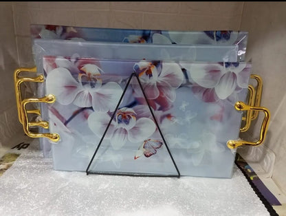 3pcs Glass Tray Sets