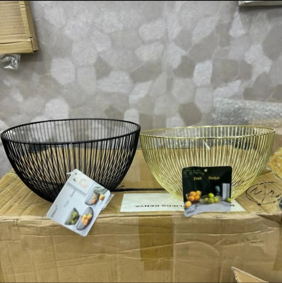 Gold/Black Fruit Baskets