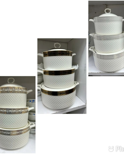 3pc Ceramic Serving Bowls