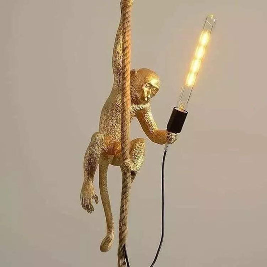 Vintage, Hemp Rope, Monkey Light Fixture