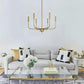 High-end, industrial black, soft and Dining Room Chandelier with Straight Arm-6 bulbs