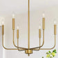 High-end, industrial black, soft and Dining Room Chandelier with Straight Arm-6 bulbs