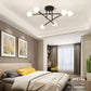 High-end, industrial black, soft and Dining Room Chandelier with Straight Arm-6 bulbs