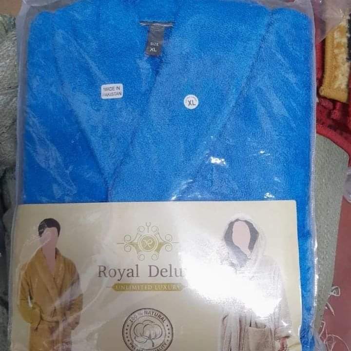 Cotton terry bathrobe, blue, available in Nairobi, Kenya
